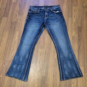 Rampage Women’s Bootcut Blue Denim Jeans Size W31 L27 Medium Wash B10